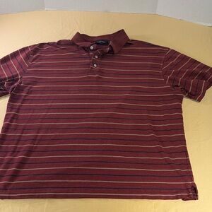 Puritan striped polo men’s 2X multicolored short sleeve